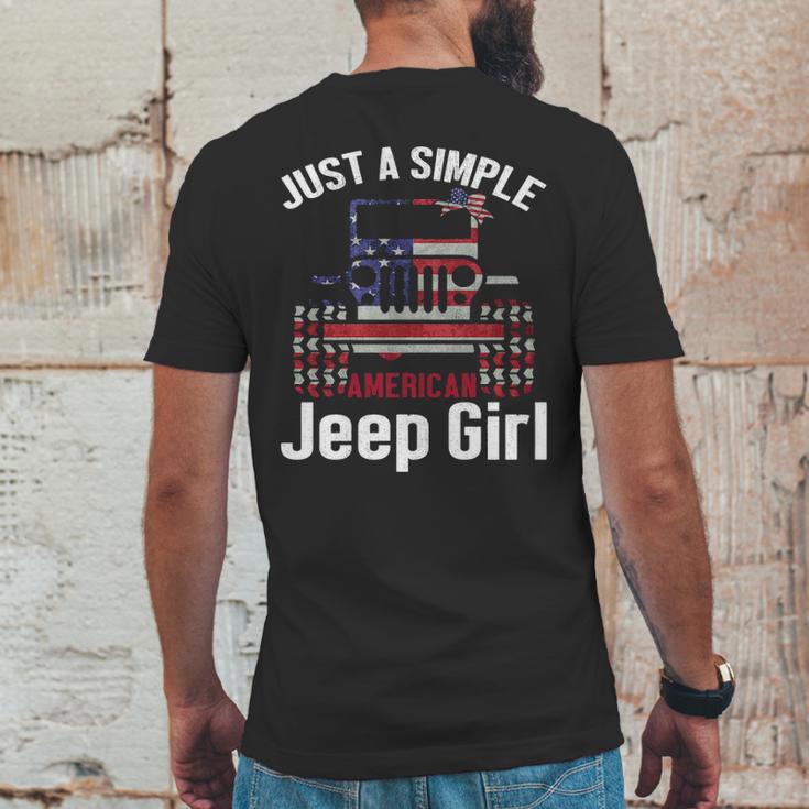 Just A Simple Jeep Girl American Flag 4Th Of JulyMens Back Print T-shirt Funny Gifts