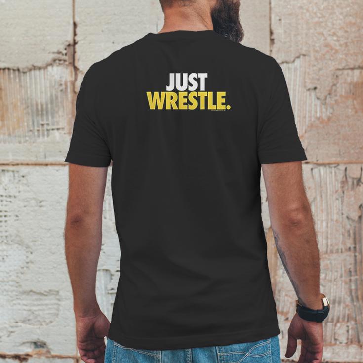 Just Wrestle Tees By Chalktalk Sports Mens Back Print T-shirt Funny Gifts