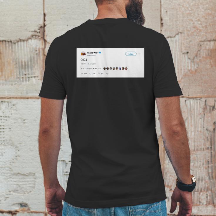 Kanye Tweets 2024 Mens Back Print T-shirt Funny Gifts