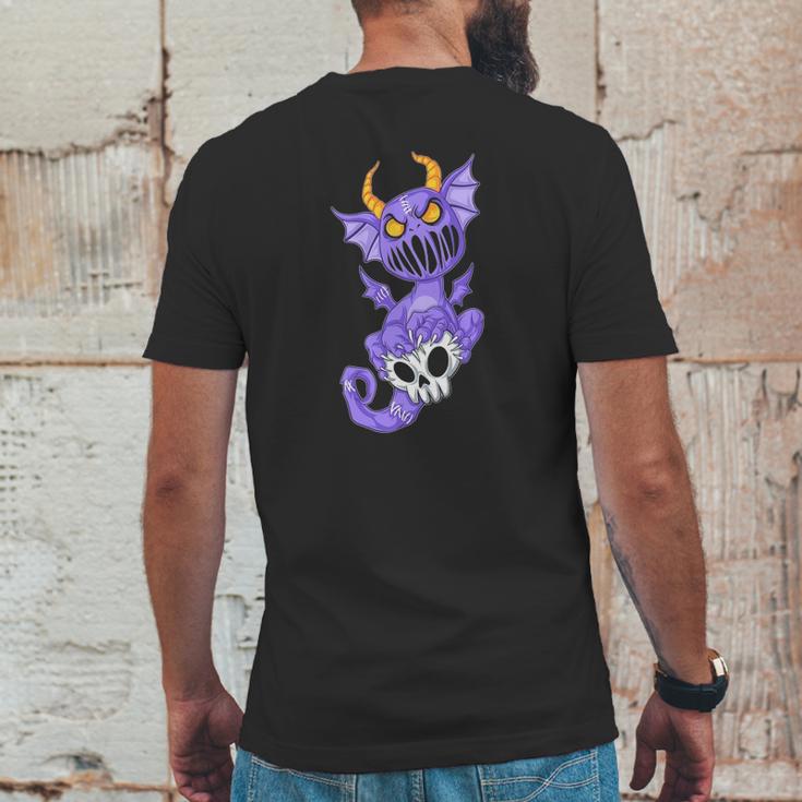 Kawaii Pastel Goth Cute Creepy Demon Dragon & Skull Mens Back Print T-shirt Funny Gifts