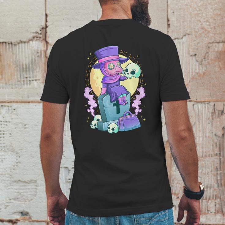 Kawaii Pastel Goth Cute Creepy Plague Doctor Skull Mens Back Print T-shirt Funny Gifts