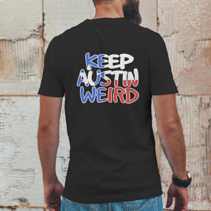 Keep Austin Weird Quotes Mens Back Print T-shirt Funny Gifts