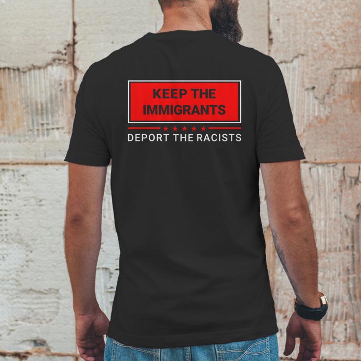 Keep The Immigrants Deport The Racists Mens Back Print T-shirt Funny Gifts