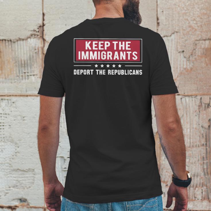 Keep The Immigrants Deport The Republicans Mens Back Print T-shirt Funny Gifts