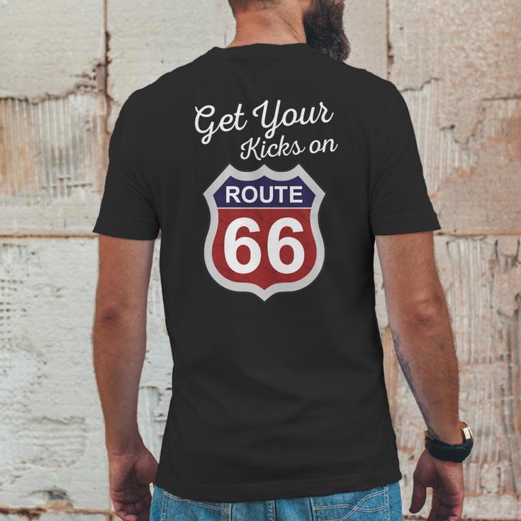 Get Your Kicks Route 66 Distressed &S Mens Back Print T-shirt Funny Gifts