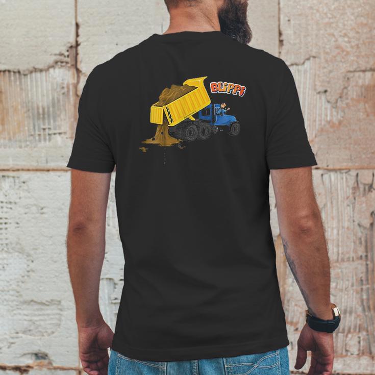 Kids Blippi Dump Truck Mens Back Print T-shirt Funny Gifts