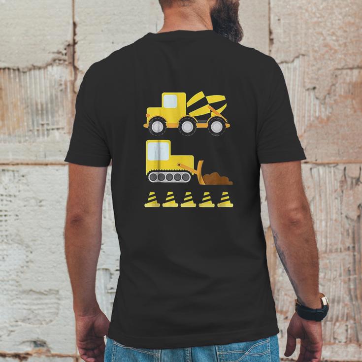 Kids Boys Construction Diggers And Trucks Mens Back Print T-shirt Funny Gifts