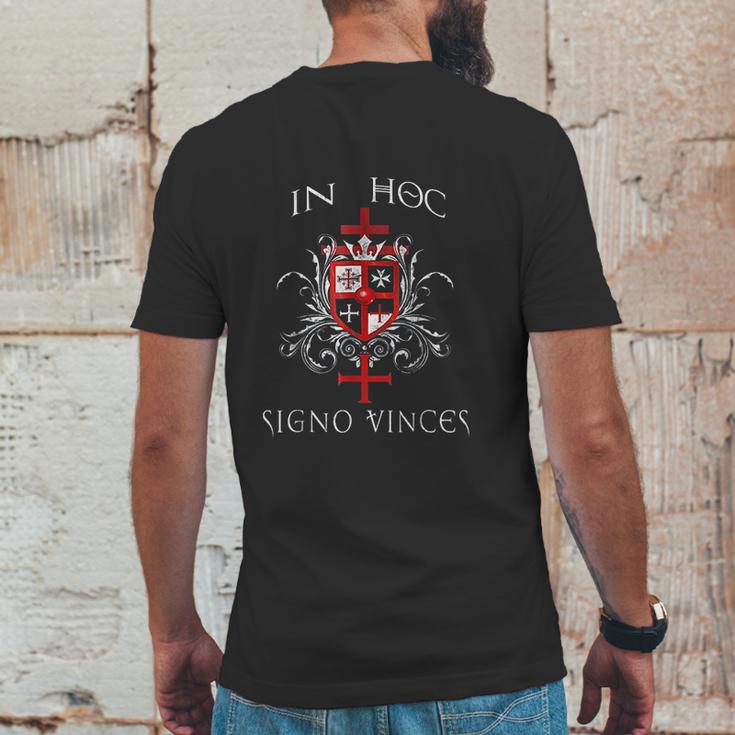 Knights Templar In Hoc Signo Vinces Mens Back Print T-shirt Funny Gifts