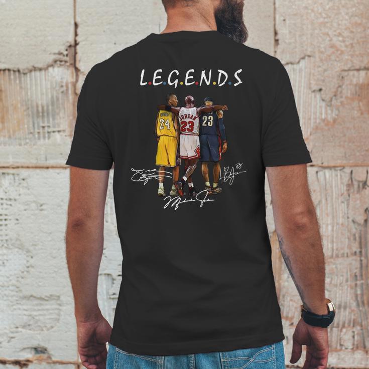 Kobe Bryant Michael Jordan And Lebron James Legends Friends Shirt Unisex Tee Mens Back Print T-shirt Funny Gifts