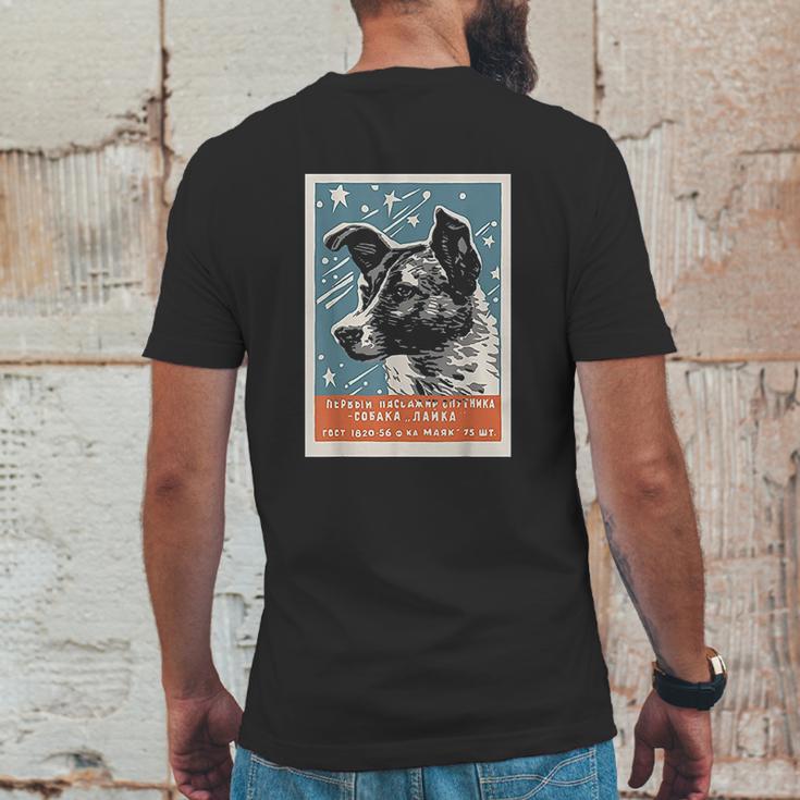 Laika Space Dog Product Vintage Cccp Soviet Russia Ussr Mens Back Print T-shirt Funny Gifts