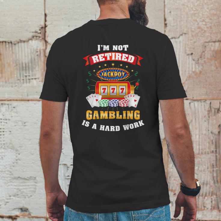 Las Vegas Gambling Retiree Lucky Casino Mens Back Print T-shirt Funny Gifts