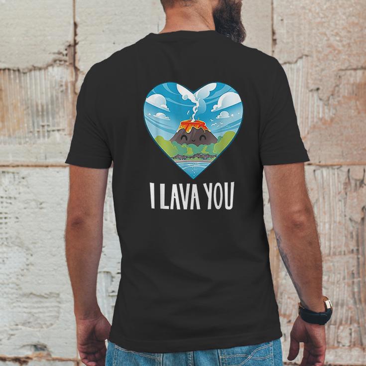 I Lava You Valentines Day Anniversary Birthday Mens Back Print T-shirt Funny Gifts