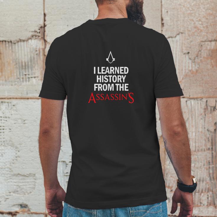 I Learned History From The Assassins Funny Video Game Shirt Mens Back Print T-shirt Funny Gifts