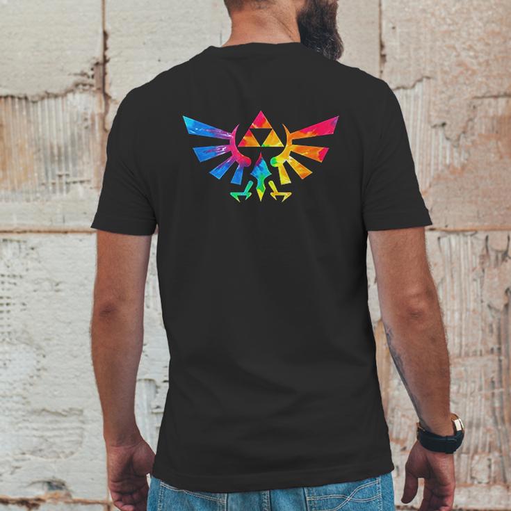 Legend Of Zelda Triforce Symbol Tie Dye Mens Back Print T-shirt Funny Gifts