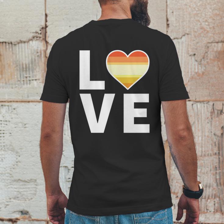 Lgbtq Butch Lesbian Flag Heart Gift Lgbtqia Love Butch Lesbian Funny Gift Mens Back Print T-shirt Funny Gifts