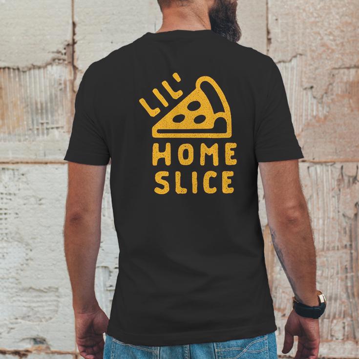 Lil Home Slice Pizza Pie Mens Back Print T-shirt Funny Gifts