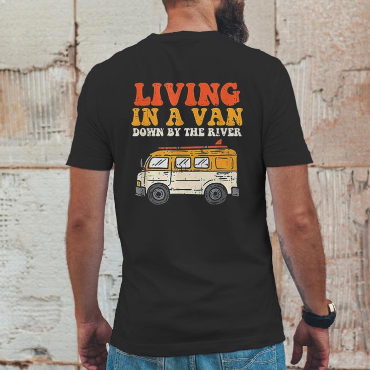 Living In A Van Down By The River L Nomad Road Trip Travel Mens Back Print T-shirt Funny Gifts