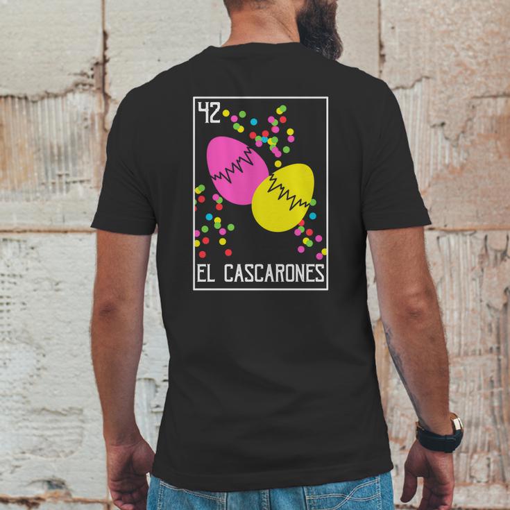 Loteria Easter Tee El Cascarones Confetti Eggs Mexican Mens Back Print T-shirt Funny Gifts