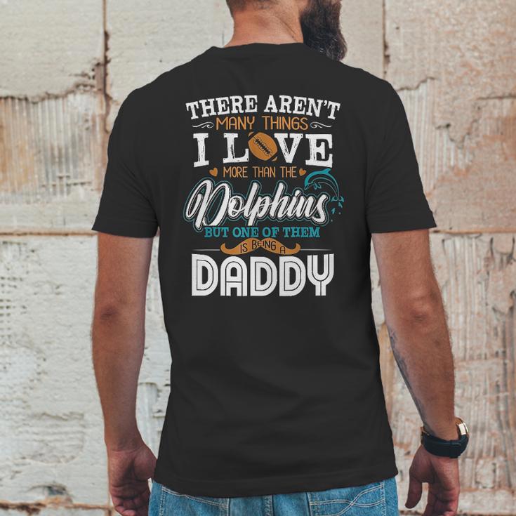 I Love Baseball And Dolphin Being A Daddy Mens Back Print T-shirt Funny Gifts