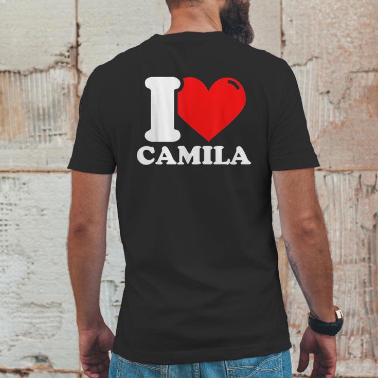 I Love Camila Mens Back Print T-shirt Funny Gifts