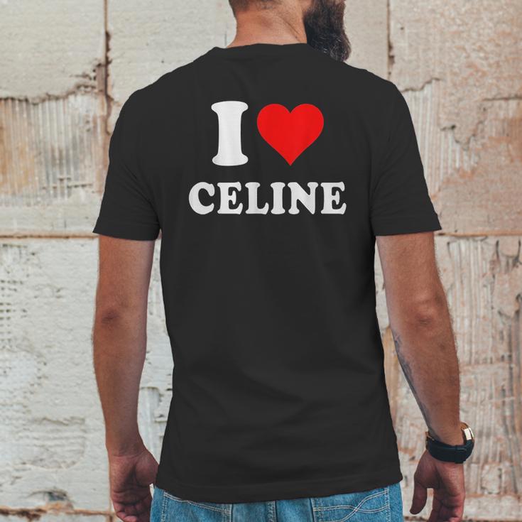 I Love Celine Love Heart Valentines Day Gift Mens Back Print T-shirt Funny Gifts