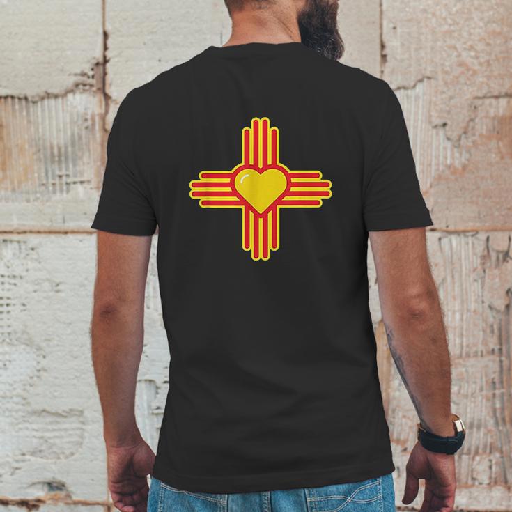 I Love New Mexico Heart Zia Symbol Of Nm Mens Back Print T-shirt Funny Gifts