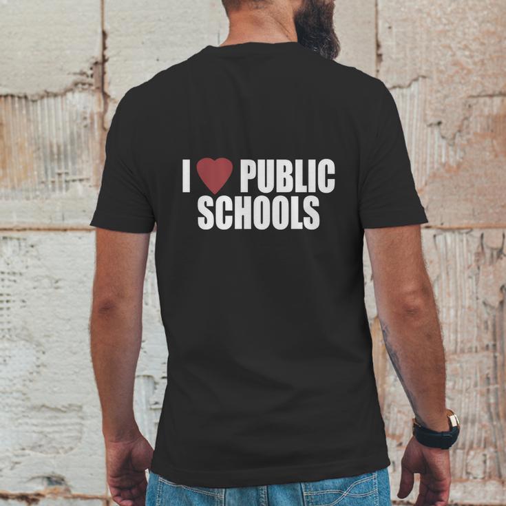 I Love Public SchoolsShirt Mens Back Print T-shirt Funny Gifts