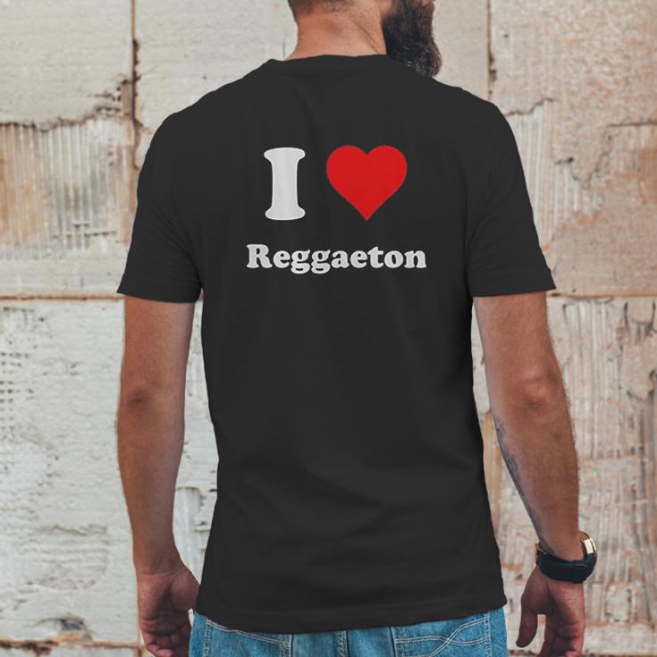 I Love Reggaeton I Heart Reggaeton Mens Back Print T-shirt Funny Gifts