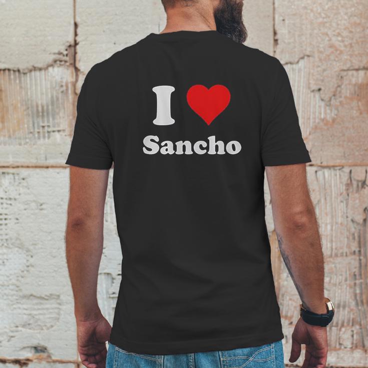 I Love Sancho Mens Back Print T-shirt Funny Gifts