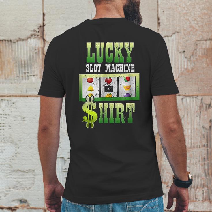 Lucky Gambling | Slot Machine Gift Mens Back Print T-shirt Funny Gifts