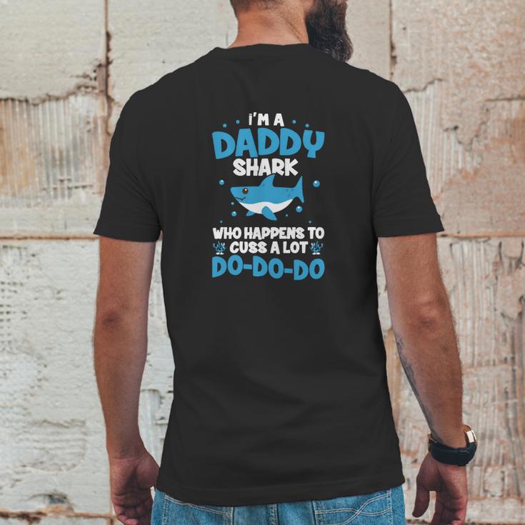 I M A Daddy Shark Who Happens To Cuss A Lot Mens Back Print T-shirt Funny Gifts