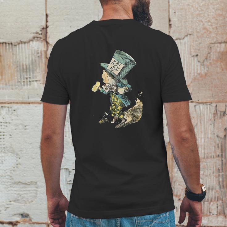 Mad Hatter Vintage Illustration Mens Back Print T-shirt Funny Gifts