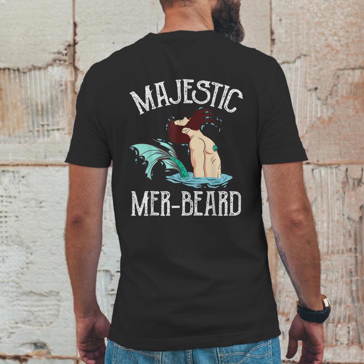 Majestic Merbeard Funny Merman Manly Merman Mens Back Print T-shirt Funny Gifts