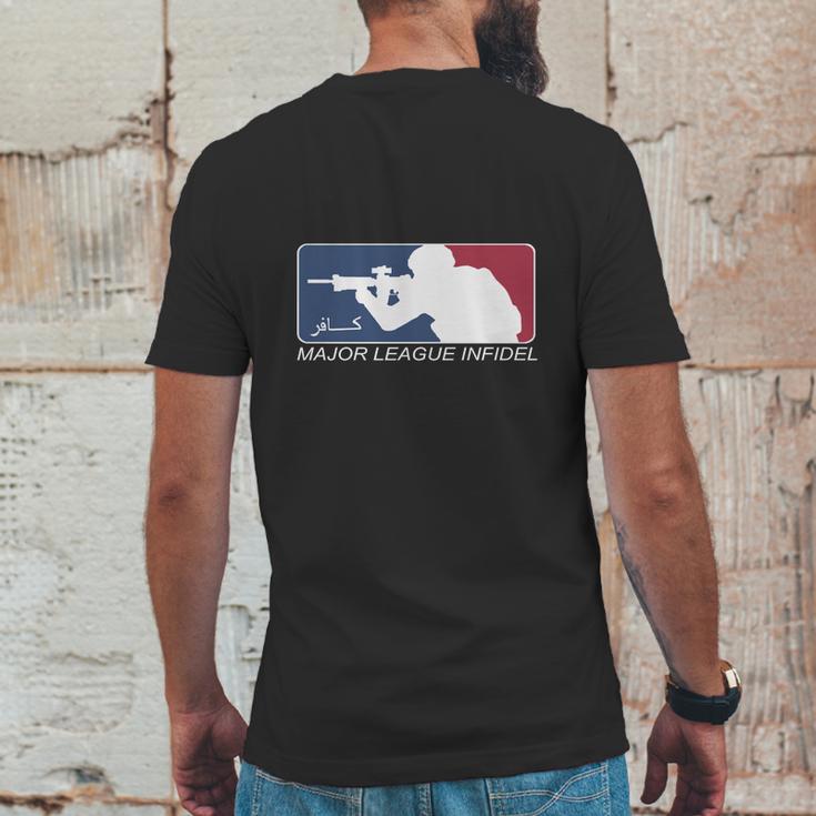 Major League Infidel Shirts Mens Back Print T-shirt Funny Gifts