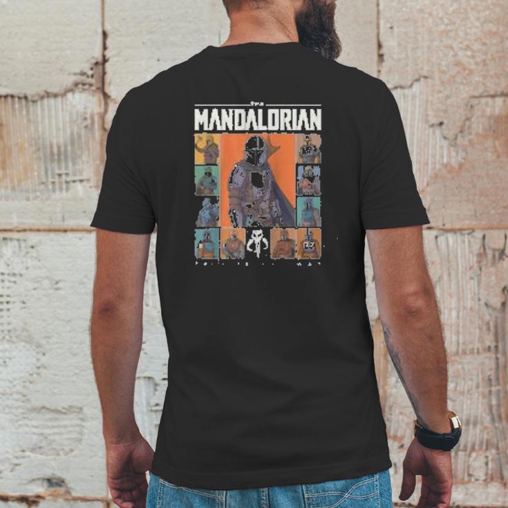 The Mandalorian Character Grid Mens Back Print T-shirt Funny Gifts