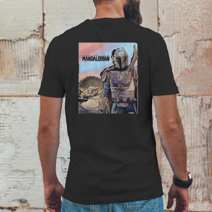 The Mandalorian The Child Painting Mens Back Print T-shirt Funny Gifts