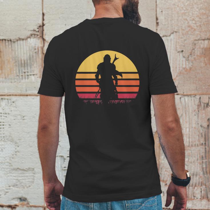 Mandalorian Retro Mens Back Print T-shirt Funny Gifts