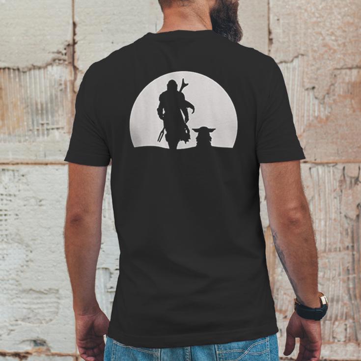 Mando Moon Mandalorian Mens Back Print T-shirt Funny Gifts