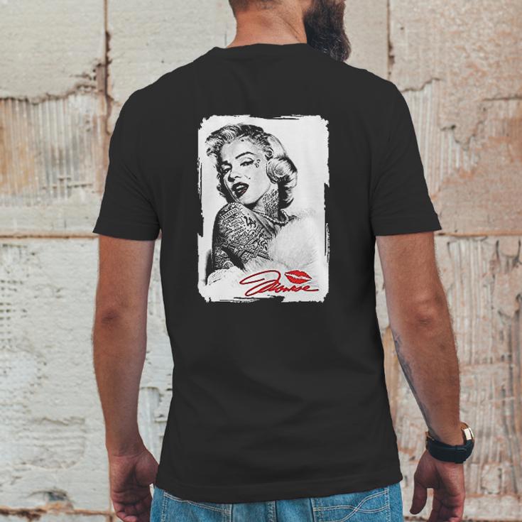 Marilyn Monroe Tattooed Mens Back Print T-shirt Funny Gifts