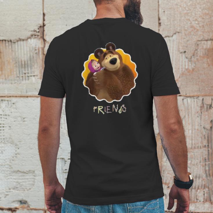 Masha And The Bear Friends Mens Back Print T-shirt Funny Gifts