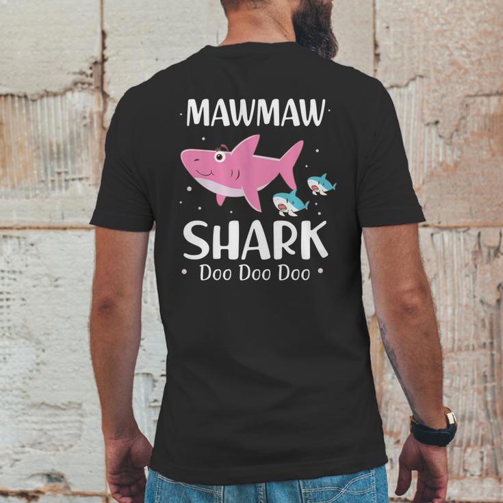 Mawmaw Shark Doo Doo Doo Black Pink Mens Back Print T-shirt Funny Gifts