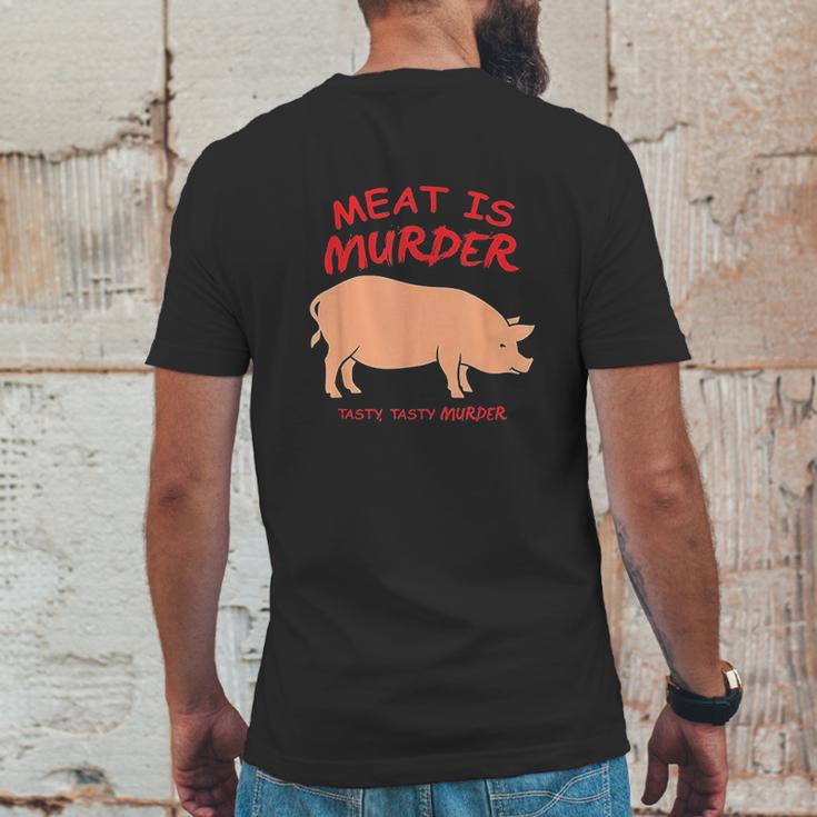 Meat Is Murder Tasty Murder Bacon By Zany Mens Back Print T-shirt Funny Gifts