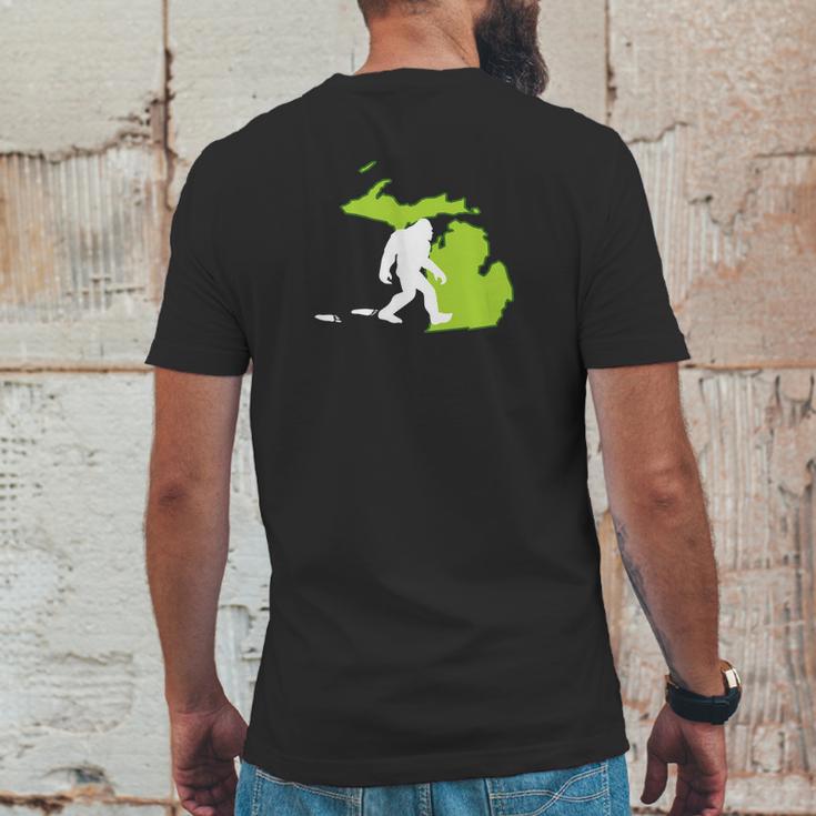 Michigan State Bigfoot Hunter Mens Back Print T-shirt Funny Gifts