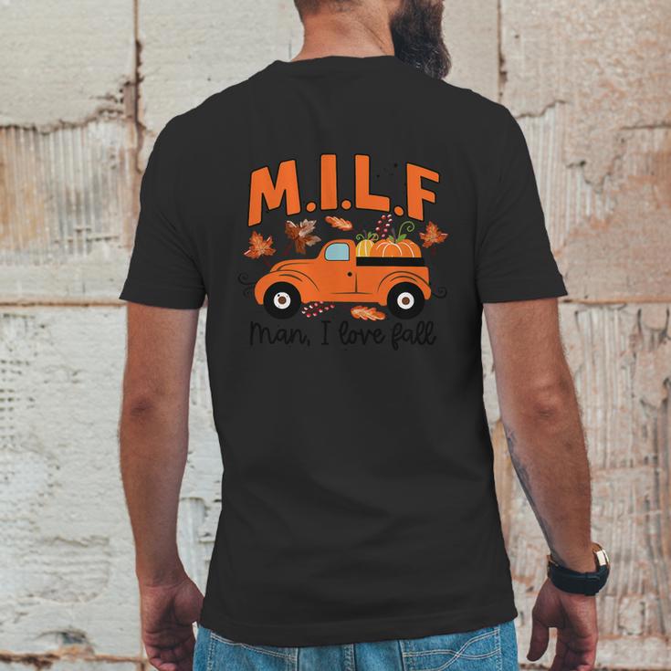 Milf Man I Love Fall Funny Truck Autumn Lover For Girl Mens Back Print T-shirt Funny Gifts