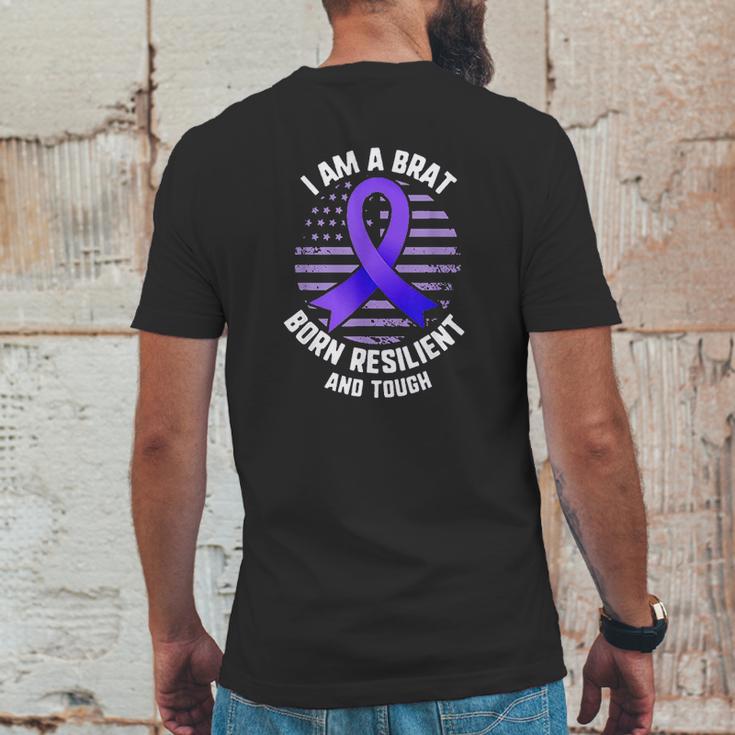 Military Child I Am A Brat Born Resilient And Tough Ribbon Mens Back Print T-shirt Funny Gifts