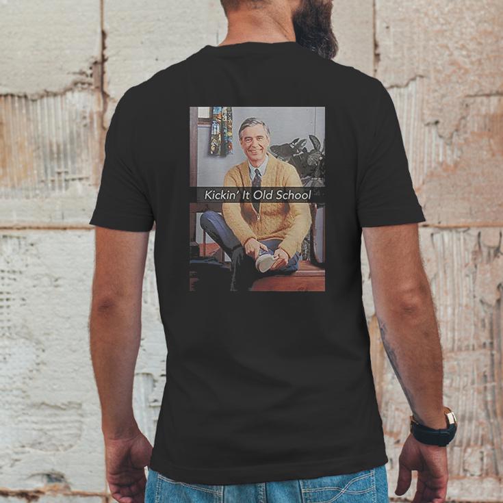 Mister Rogers Kickin It Old School Official Fitted T-Shirt Mens Back Print T-shirt Funny Gifts