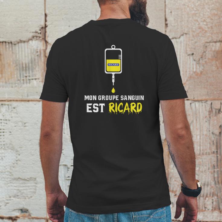 Mon Groupe Sanguin Est Ricard Mens Back Print T-shirt Funny Gifts