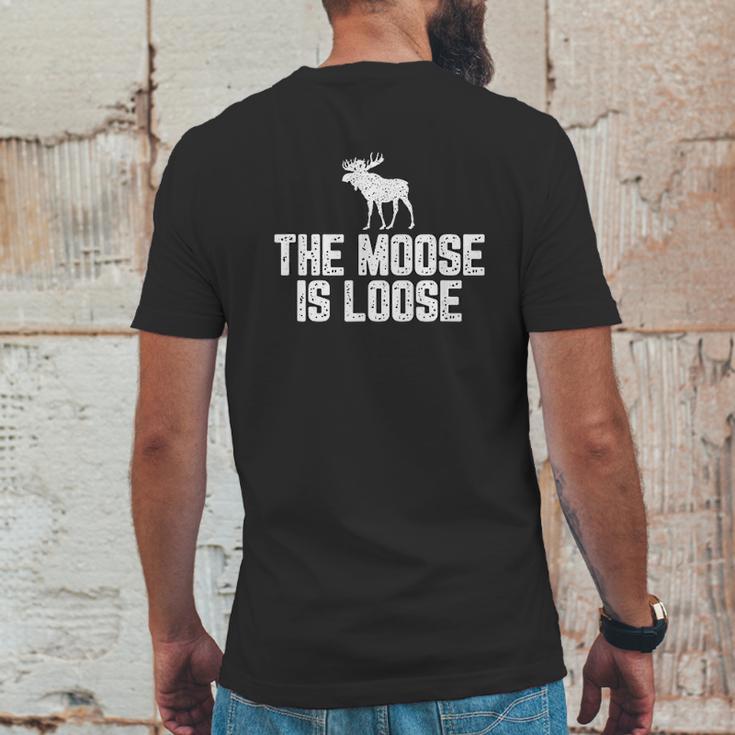 The Moose Is Loose Vintage Mens Back Print T-shirt Funny Gifts