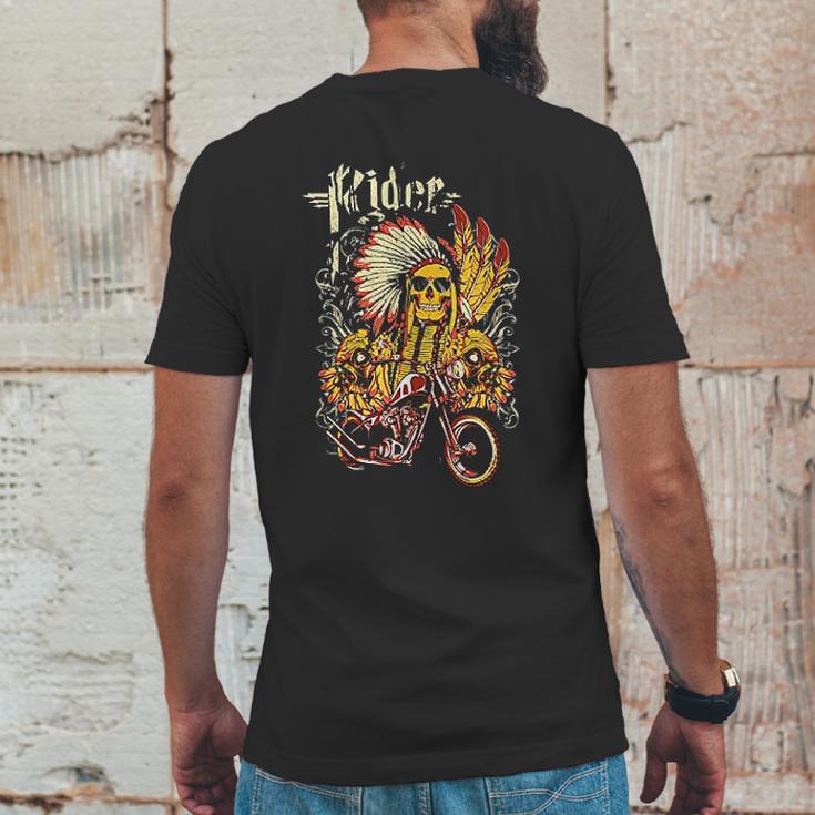 Motorcycle Indian Rider Mens Back Print T-shirt Funny Gifts