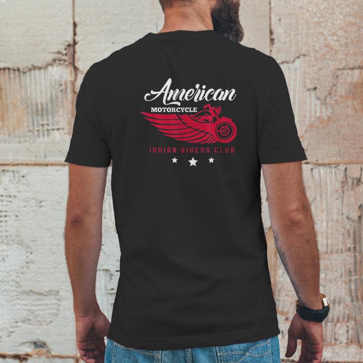 Motorcycle Rider American Motorcycle Indian Bikers Club Mens Back Print T-shirt Funny Gifts